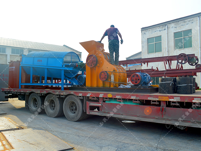 86雙級(jí)粉碎機(jī)生產(chǎn)線(xiàn)發(fā)貨圖片_發(fā)往廣西百色_破碎篩分金礦石